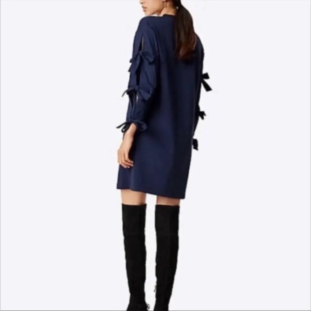 Tory Burch Emilia tie sleeve dress blue sz S
